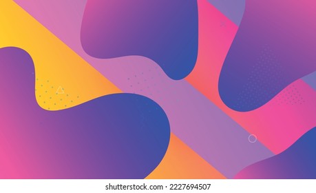 Digital Layout. Pink Hipster Cover. Flow Landing Page. Creative Invitation. Graphic Paper. 3d Neon Poster. Rainbow Design. Dynamic Shapes. Magenta Digital Layout