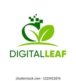digital leaf logo for company