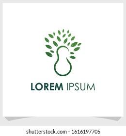 digital leaf logo design concept, technology logo design vector