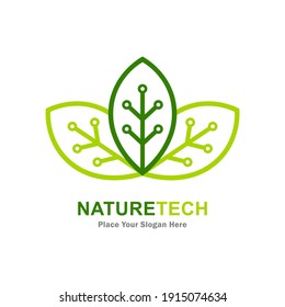 Digital Leaf Pixel Logo Vector Template. Suitable For Business, Web, Art, Technology, Nature And Eco Symbol