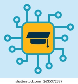 digital learning icon with colorful Knowledge For All