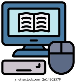 Digital Learning Icon Element For Design