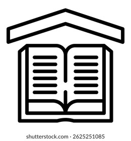 Icono de aprendizaje digital. Icono de Vector de aprendizaje digital de contorno para Diseño web aislado sobre fondo blanco