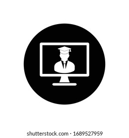 Digital Learning Service Button Icon.