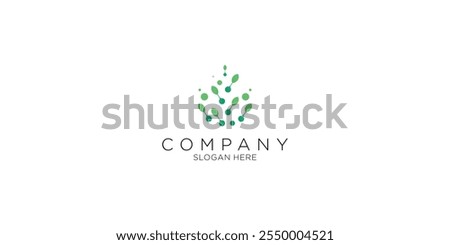 Digital leave logo design with modern style premium vector