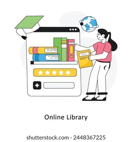Digital Lecture Flat Style Design Vector illustration. Stock illustration