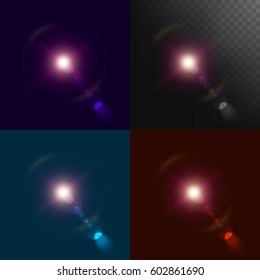 Digital lens flare effect Can Use On Different Backgrounds