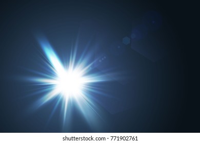 Digital lens flare , Futuristic Light Effect. Colorful Lens Flare. Star, Explosion