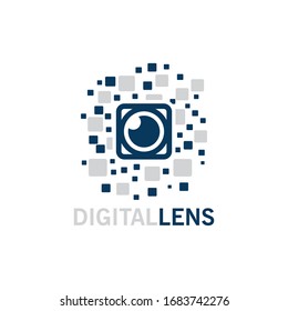 Digital Lens Logo Template Design