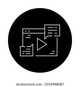 Digital Lessons – Screen with Play Button Representing Online Tutorials and Resources