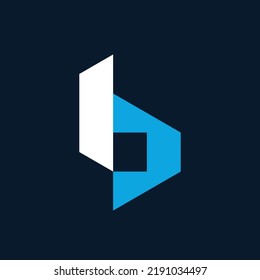 Digital Letter B modern Logo Design Template.