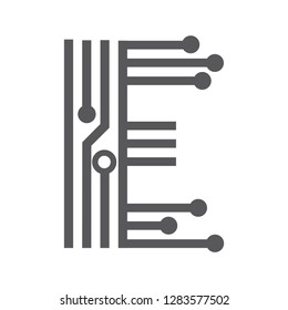 digital letter e