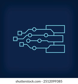 Digital LETTER E sign logo. Creative corporate technical, digital and connection logo template. vector