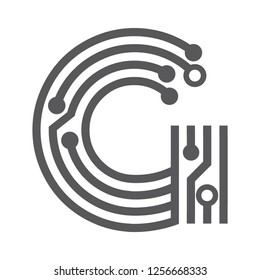 digital letter g