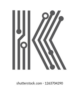 digital letter k