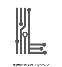 digital letter l