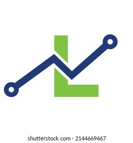 Digital Letter L Technology Icon Logo Design. Business, Investment, Financial Logo on Letter L Template
