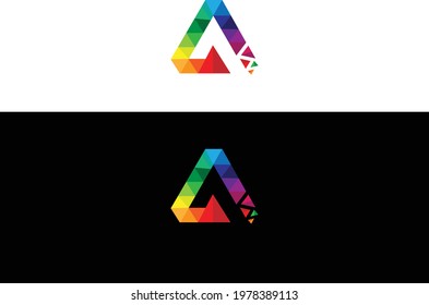 Digital A Letter Logo And Icon Design Template.