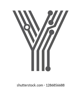 digital letter y