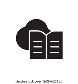 digital library icon collection .design style with background
