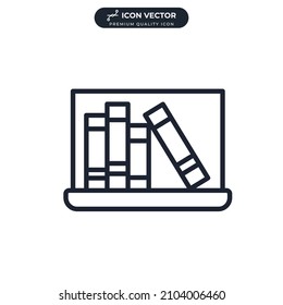 Digital Library icon symbol template for graphic and web design collection logo vector illustration