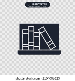 Digital Library icon symbol template for graphic and web design collection logo vector illustration