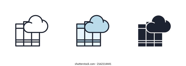 digital library icon symbol template for graphic and web design collection logo vector illustration