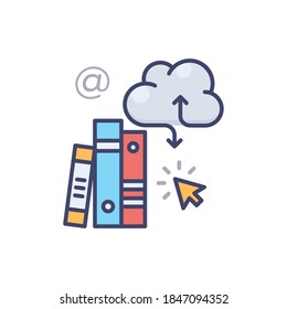 Digital Library icon in vector. Logotype