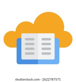 Digital Library icon, for web, app, infographic, etc
