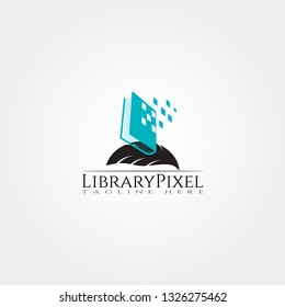 Digital library icons template, creative vector logo design, illustration element.