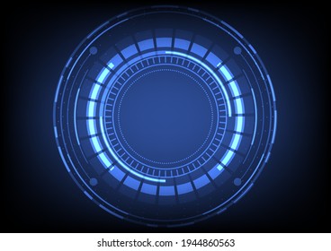 Digital light blue hi-tech circle abstract background.