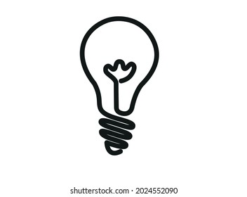 
Digital light bulb education icon vector graphic
