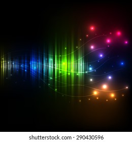 Digital light Equalizer background. Vector illustration