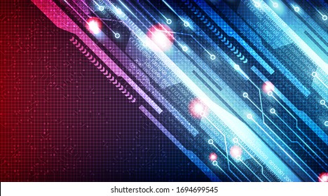 Digital Line Circuit Microchip Technology Background,Hi-tech Digital and Internet Concept design,Free Space For text in put,Vector illustration.