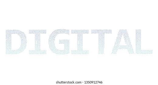 Digital line vector design on white.