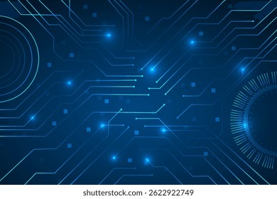 lignes numériques et lignes de circuits haute technologie arrière-plan abstrait