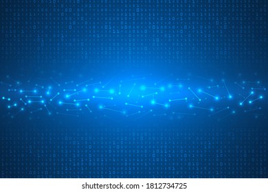 digital lines with cyber security technology abstract background. code privacy and secure background.
