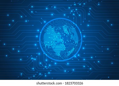 digital lines technology abstract background.