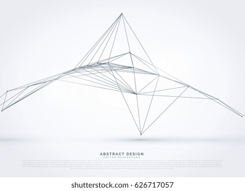 digital lines waireframe network background