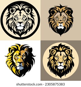 logotipo de león digital ilustración vectorial de arte digital para el logotipo de negocios