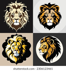 digital lion logo dynamic  vector illustration for business logo