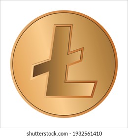 digital litecoin cryptocurrency vector illustration