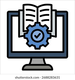 Elemento de icono de alfabetización digital para diseño