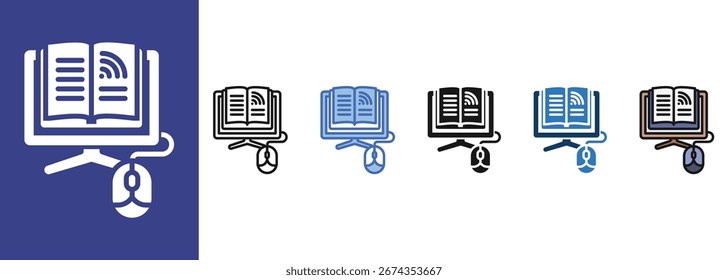 Digitale Alphabetisierung Icon Sets Sammlung Multi-Stil
