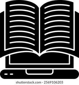 Digital Literacy Solid Style Sample EPS Icon