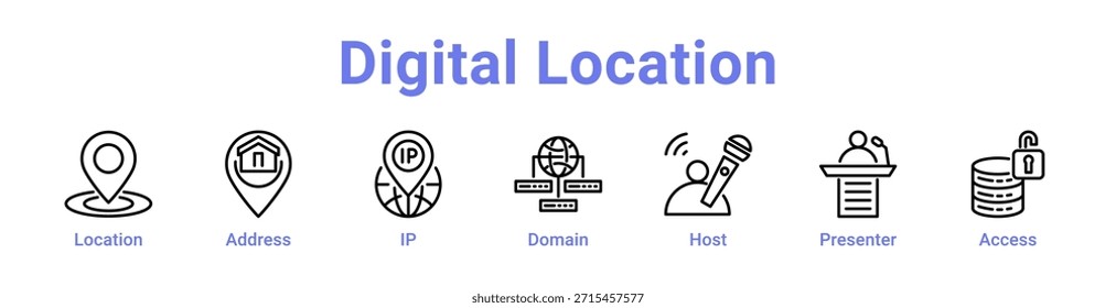 Icono de Locación digital Anuncio y colección