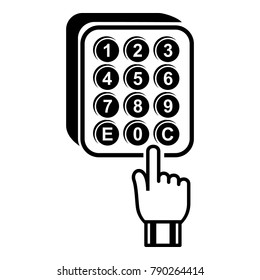 Digital lock icon. Simple illustration of digital lock vector icon for web.