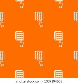 Digital lock pattern vector orange for any web design best