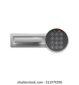 Digital lock for safe or door on a white background. 3D vector illustration for your design