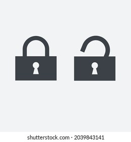 Digital Lock, Unlock icon vector